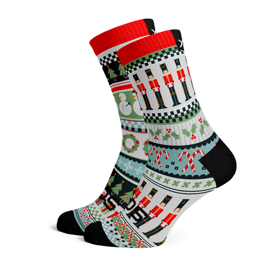 Holly Jolly Nutcracker Crew Socks